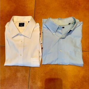 Tommy Hilfiger Blue and White Casual Button Down Shirts